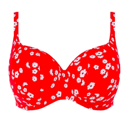 Elomi bikini top sweetheart Plain Sailing E-H Red Floral